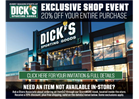 20% Off at Dick's Sporting Goods