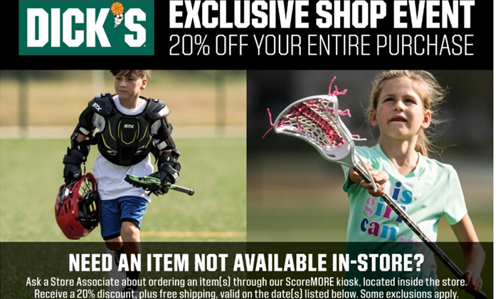 Dick's 20% Discount